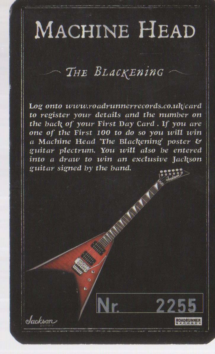 The Blackening First Day Purchase Card Back