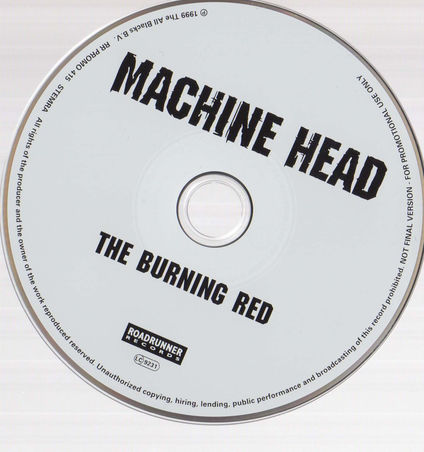 The Burning Red Card Sleeve Promo Disc