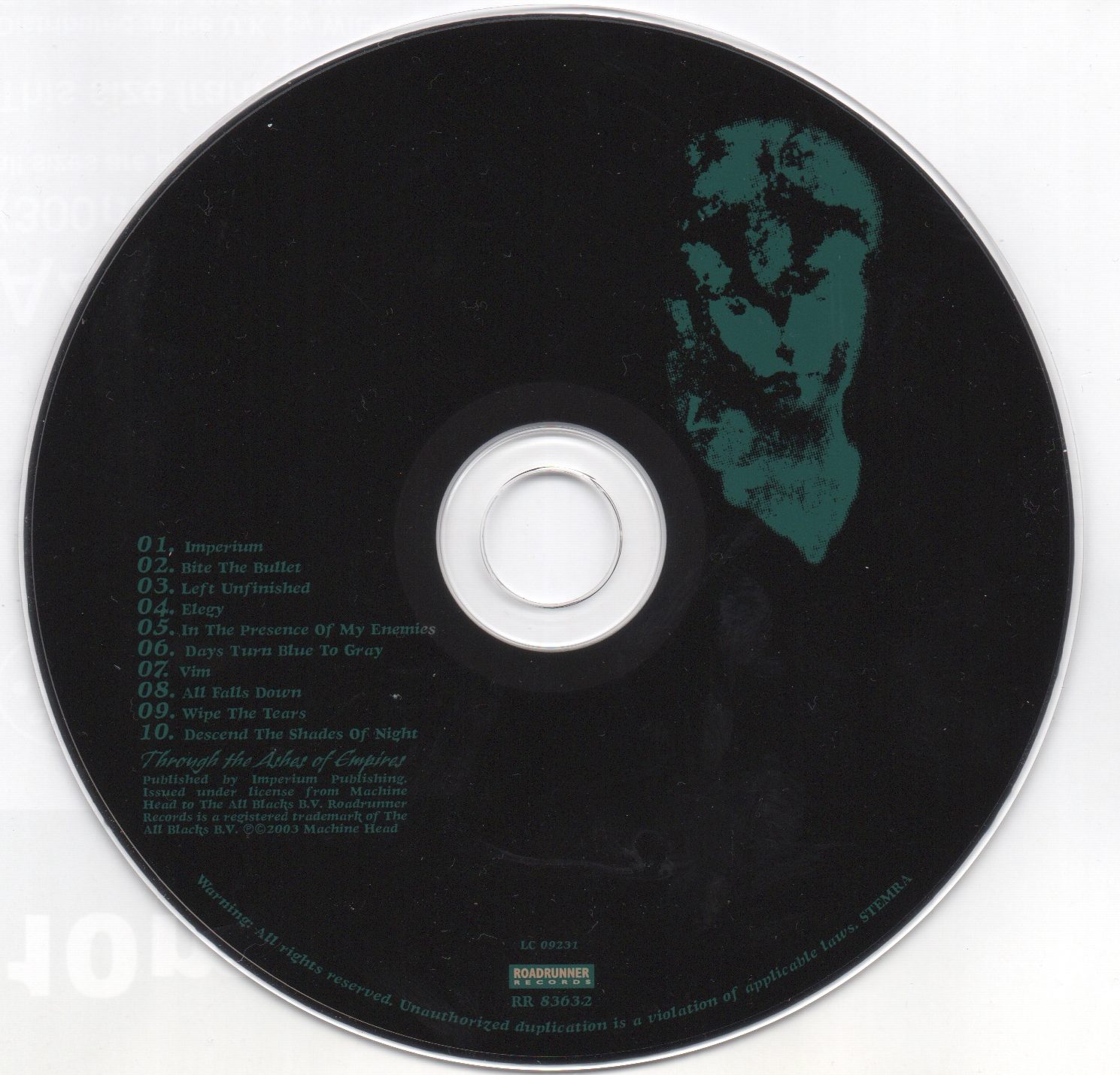 Through The Ashes of Empires Standard Disc