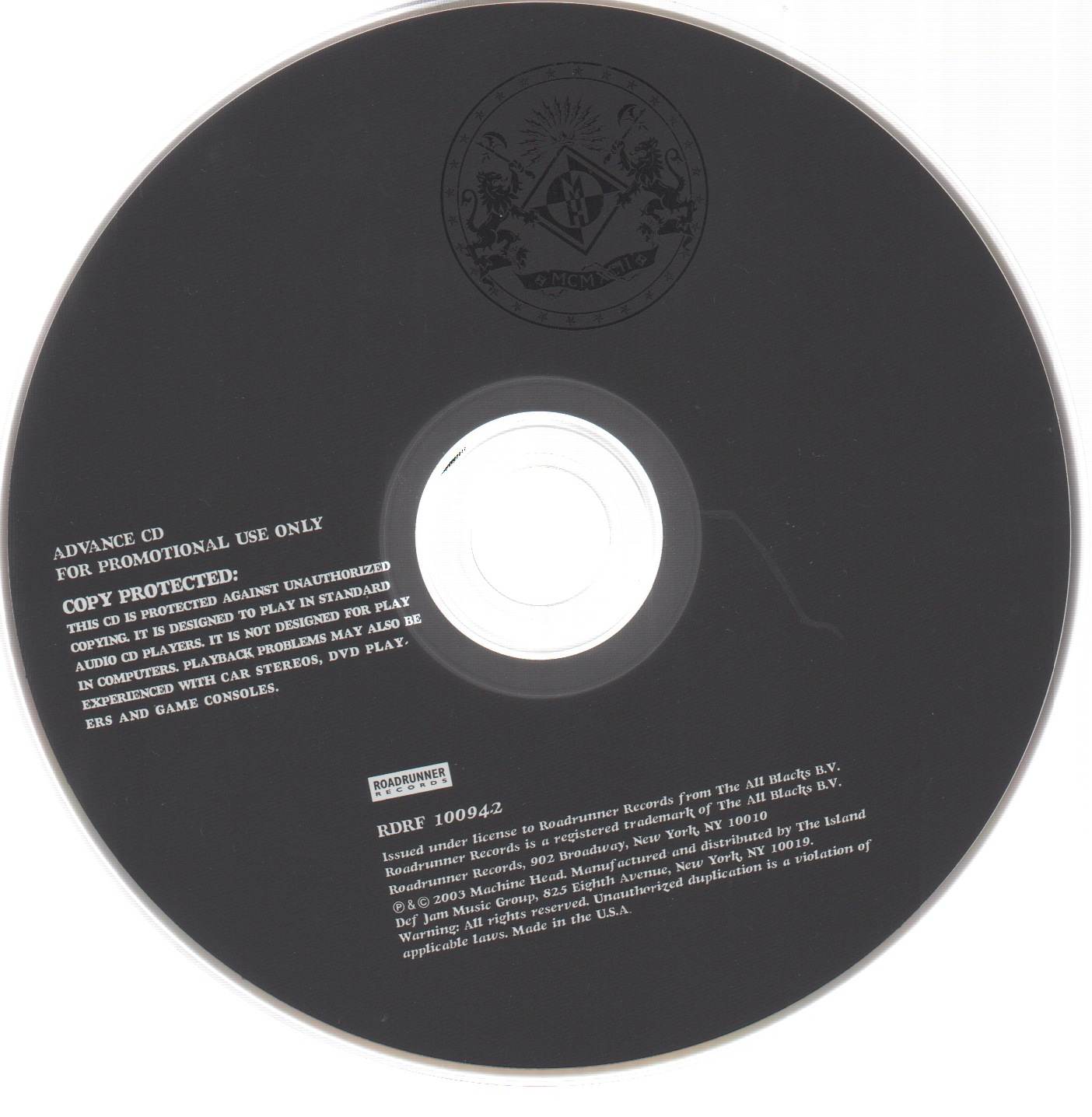 Through The Ashes of Empires 10 Track Promo disc