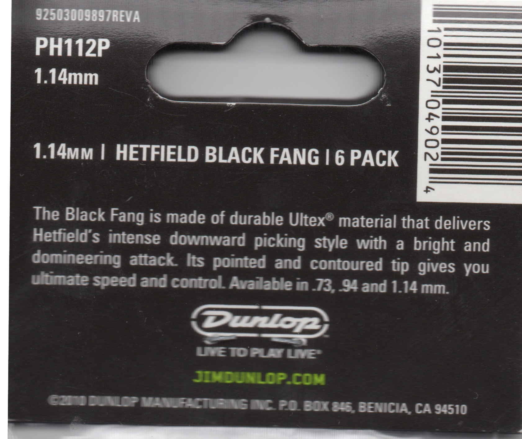 Black Fang Bag 1.14mm Bag Back