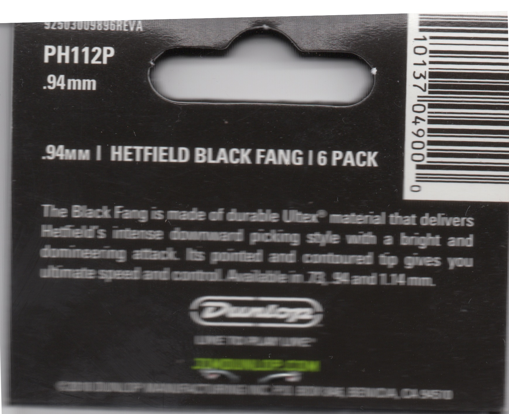 Black Fang Bag .94mm Bag Back